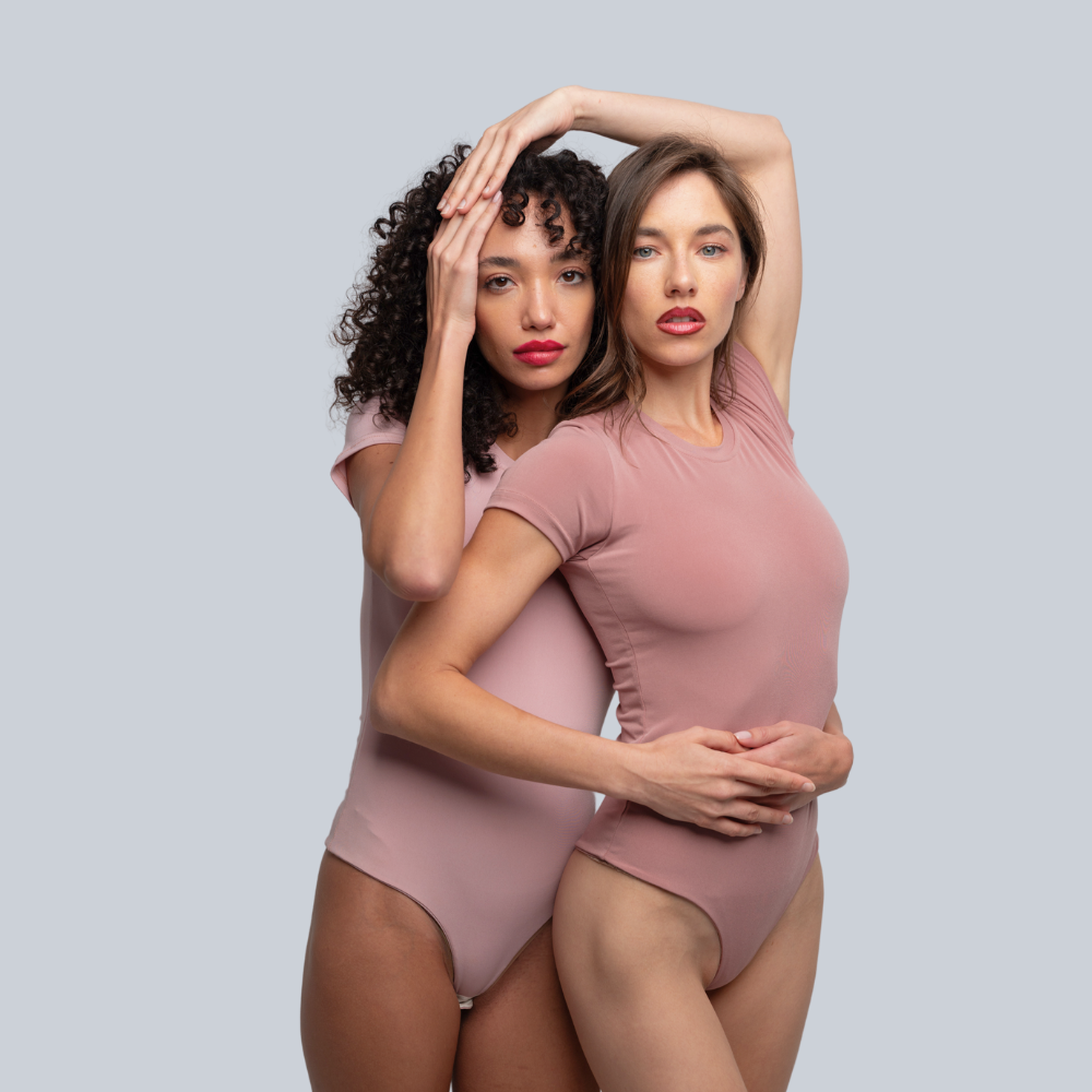 Tcheriz - Stella bodysuit in rosewood and cotton candy