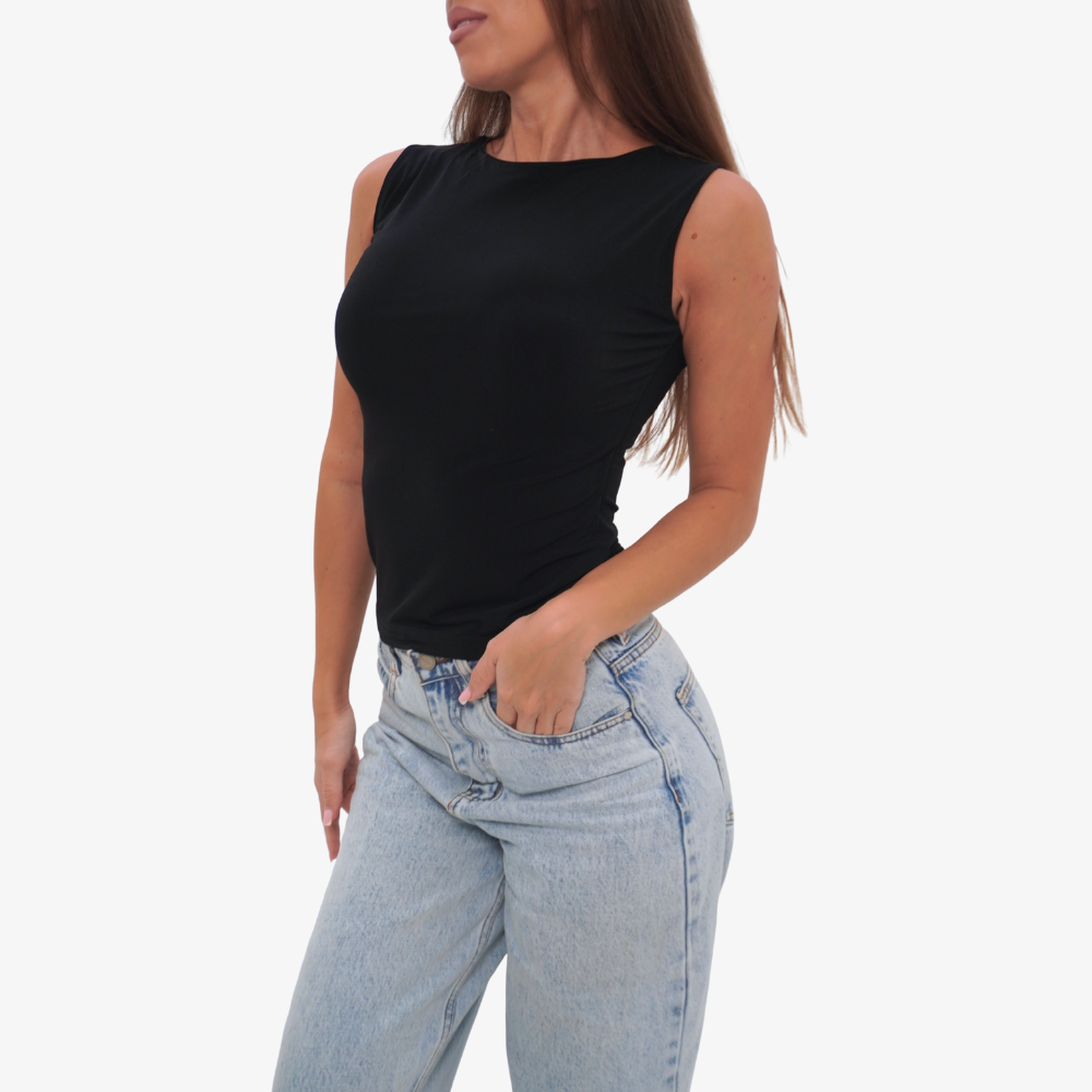 Emma - straight neckline top