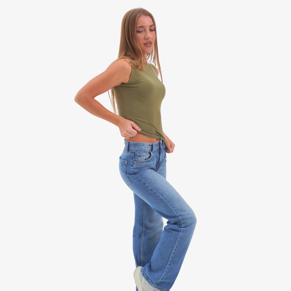 Emma - straight neckline top