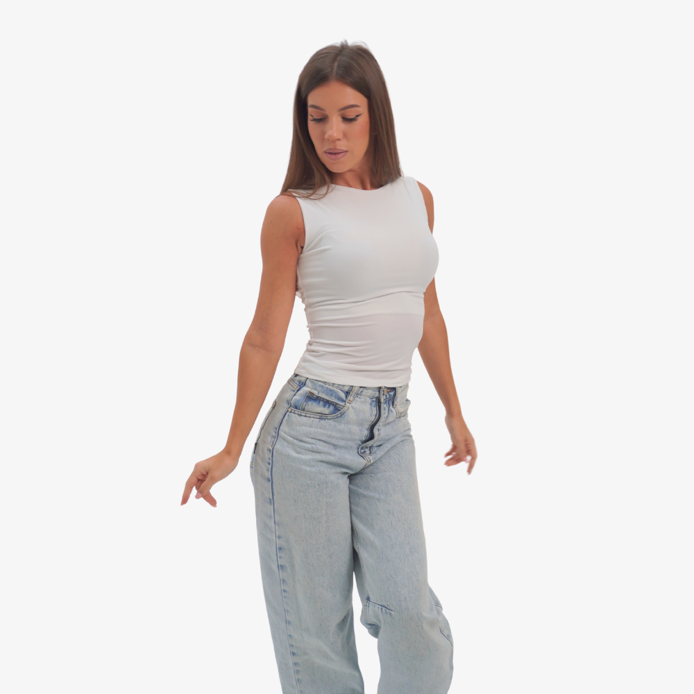 Emma - straight neckline top