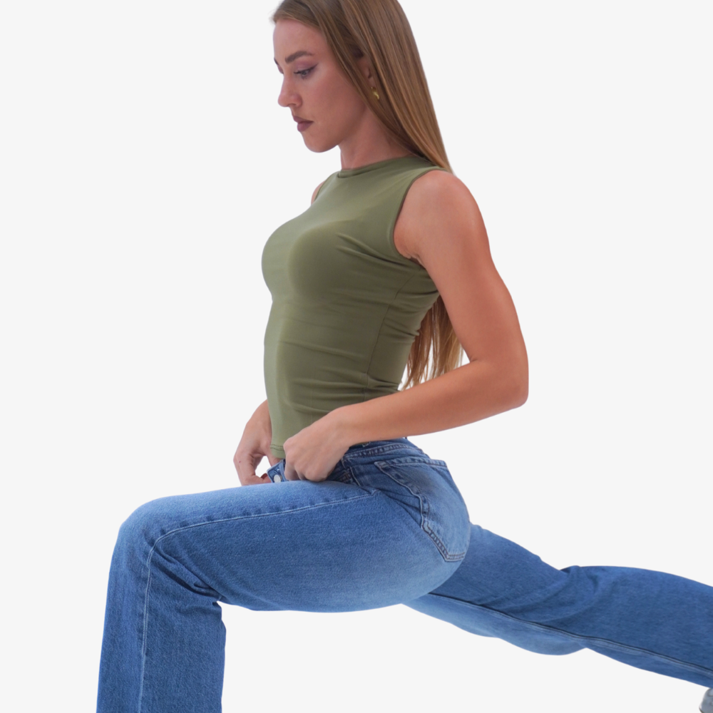 Emma - straight neckline top