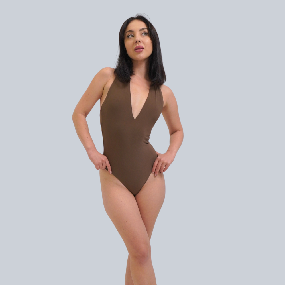 Regina bodysuit in coffee